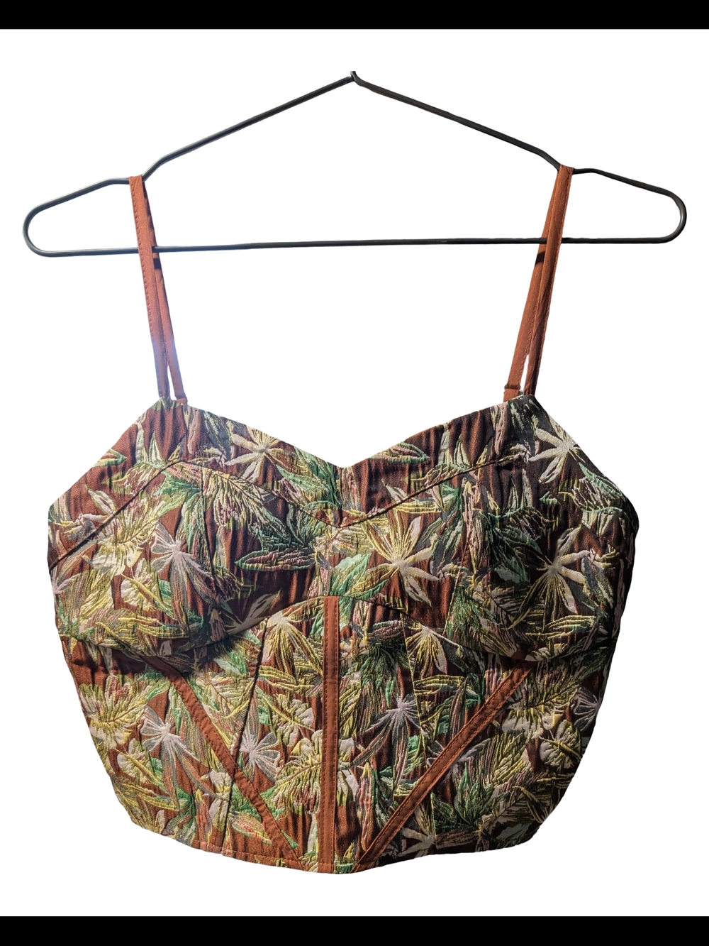 Hangeer Tropical Print Bustier Top